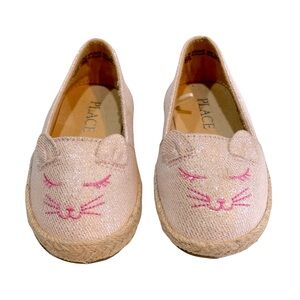 Place Kids Girls Kitty Cat Face Loafer Shoes Slip On‎ Sz 5